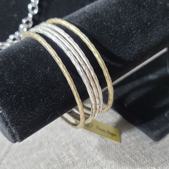 Premier Designs necklace & bracelet mixed metals - Picture 14 of 15